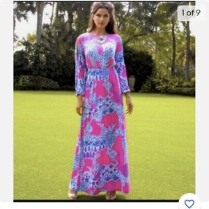 Lily Pulitzer Ashlynn Maxi in pop on the square print size S